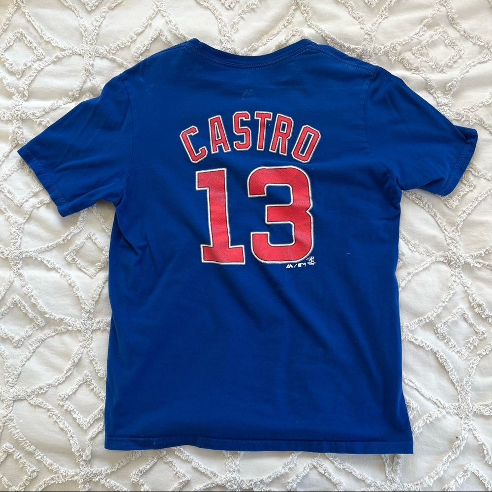 Chicago Cubs T-shirt Jersey Starlin Castro Youth XL Majestic